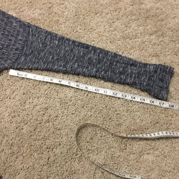 Canadian Made Navy and White Heathered Ribbed Bilayer Box Pleat Shirt - Picture 16 of 16